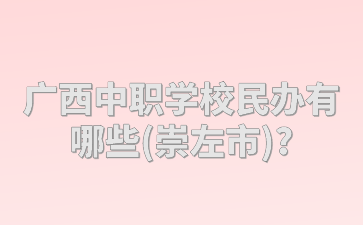 廣西中職學(xué)校民辦