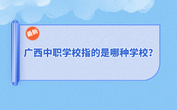 廣西中職學校指的是哪種學校？