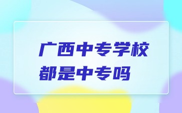 廣西中專學(xué)校都是中專嗎?